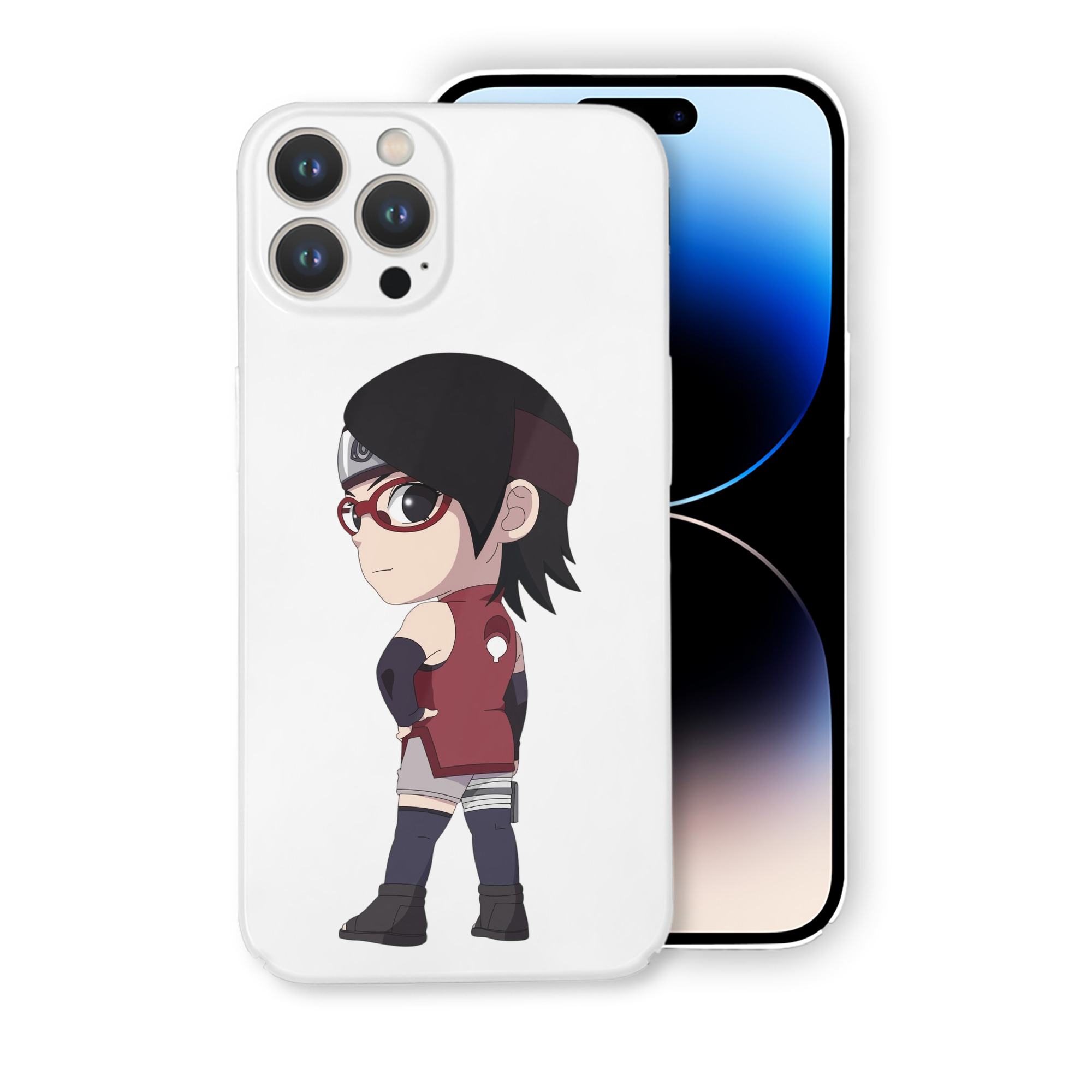 （画像用） NARUTO -ナルト- うちは サラダ Uchiha Sarada 【iPhone 14シリーズ対応】ハードケース